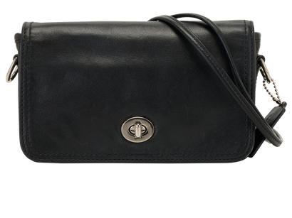 Vintage Penny Crossbody, &pound;90, Handbags, Black, Leather, Front view